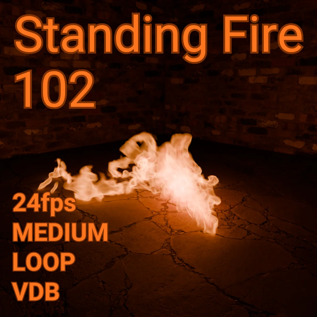 Medium Standing Fire Assets screenshot 3