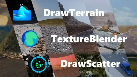 DrawTerrain, Scatter & TextureBlender - Blender addons