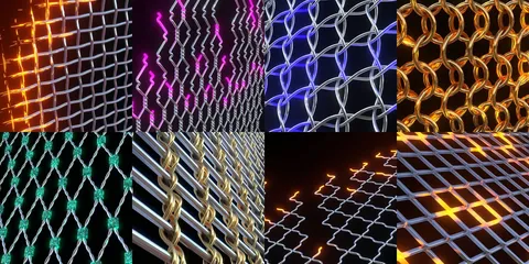 Procedural Wire Netting - Blender geometry nodes