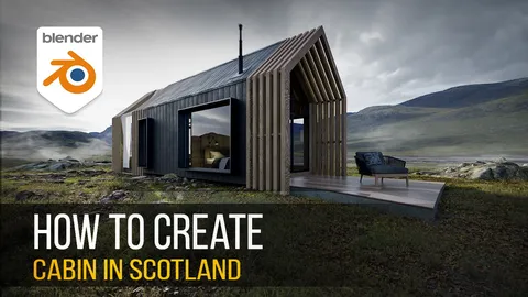 Cabin in Scotland - Blender scenes
