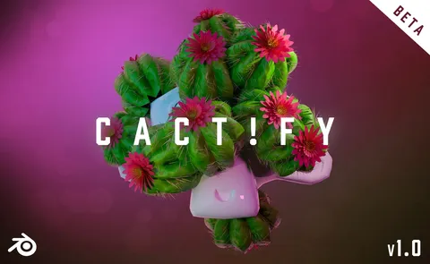Cactify - Blender geometry nodes