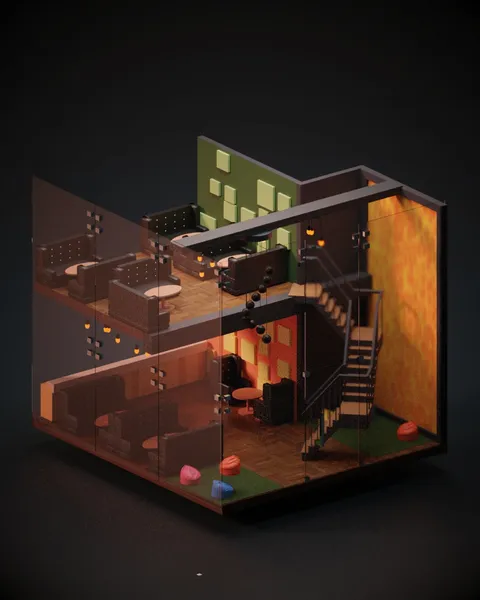 Cafe - Blender scenes