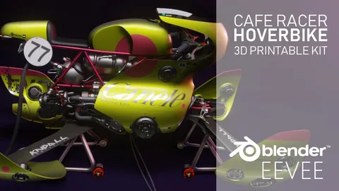 Cafe Racer Hoverbike - Blender 3d models
