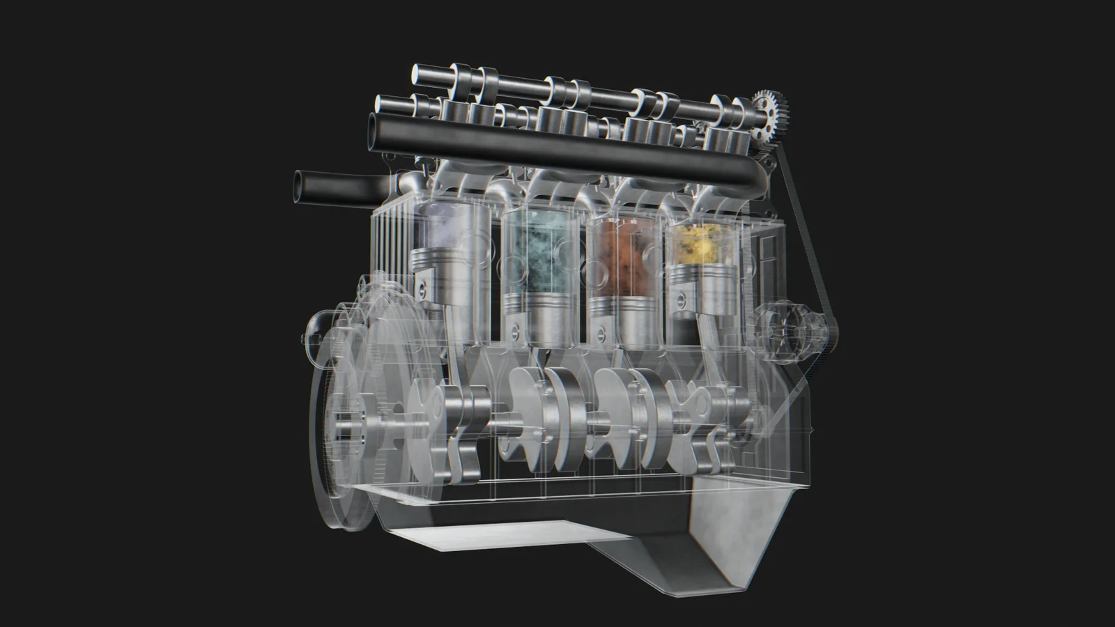 Car Engine 3D Model screenshot 4