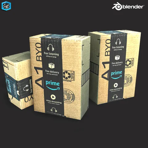 Cardboard Box - Blender 3d models