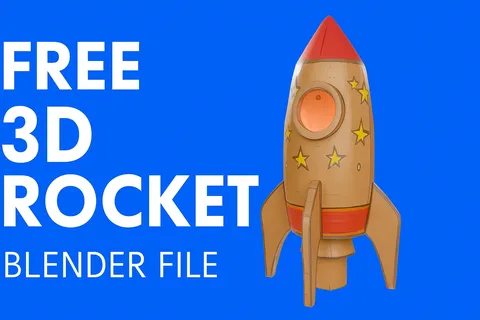 Cartón Rocket - Blender 3d models