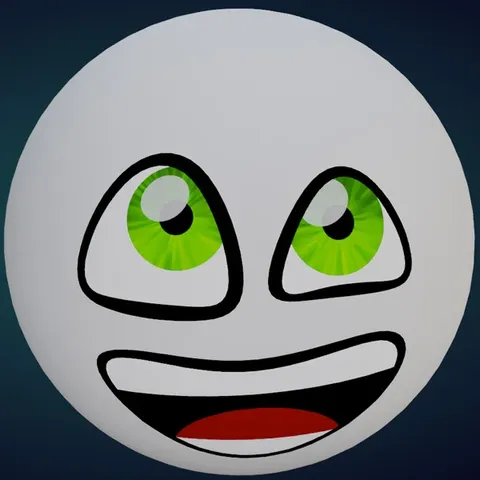 Cartoon 2D Face Rig - Blender 3d models