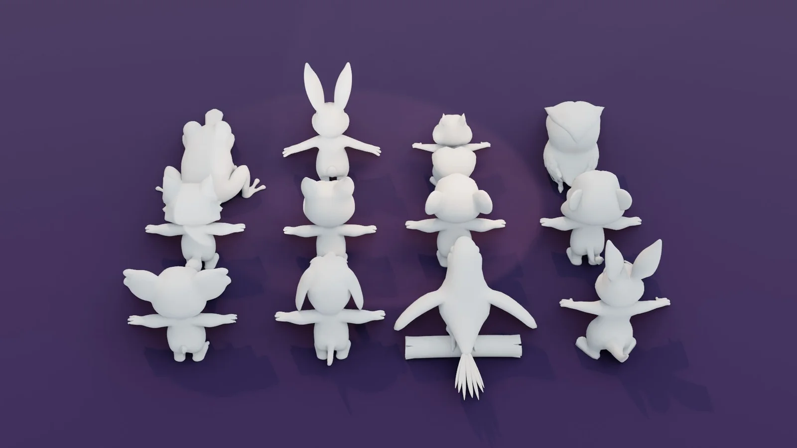 Cartoon Animals Base Meshes screenshot 2