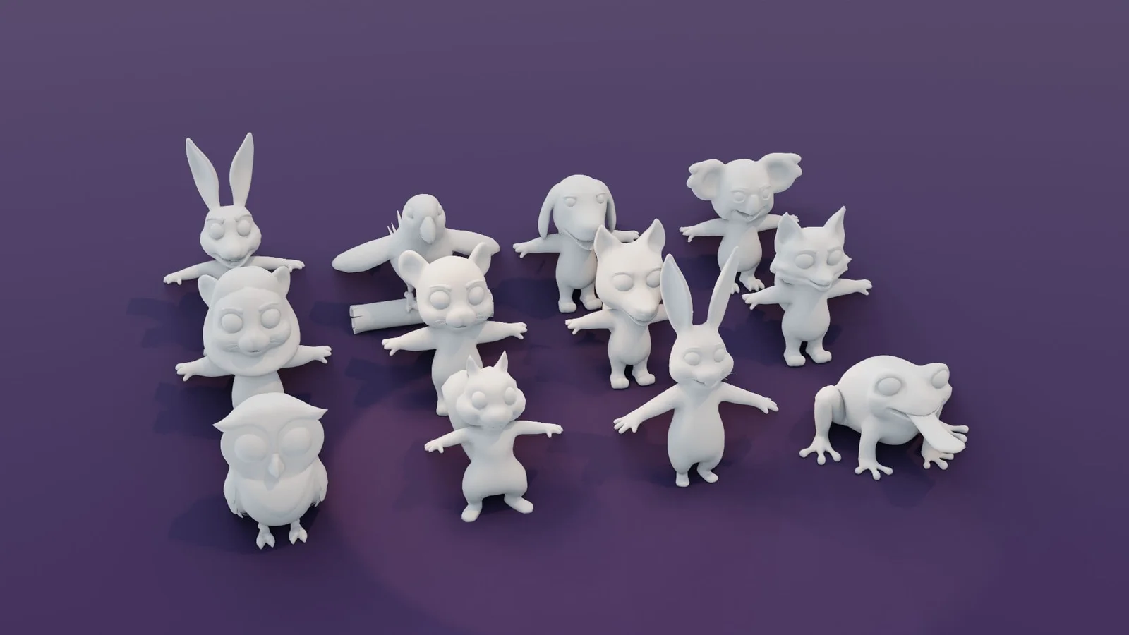 Cartoon Animals Base Meshes screenshot 3
