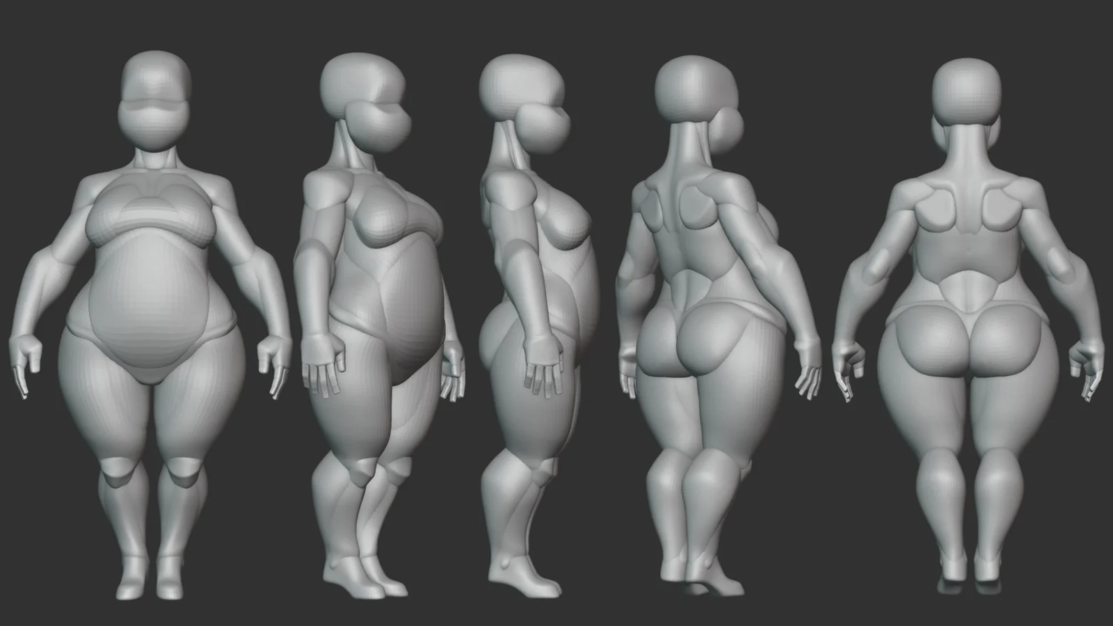 Cartoon Chubby Female Blockout screenshot 2