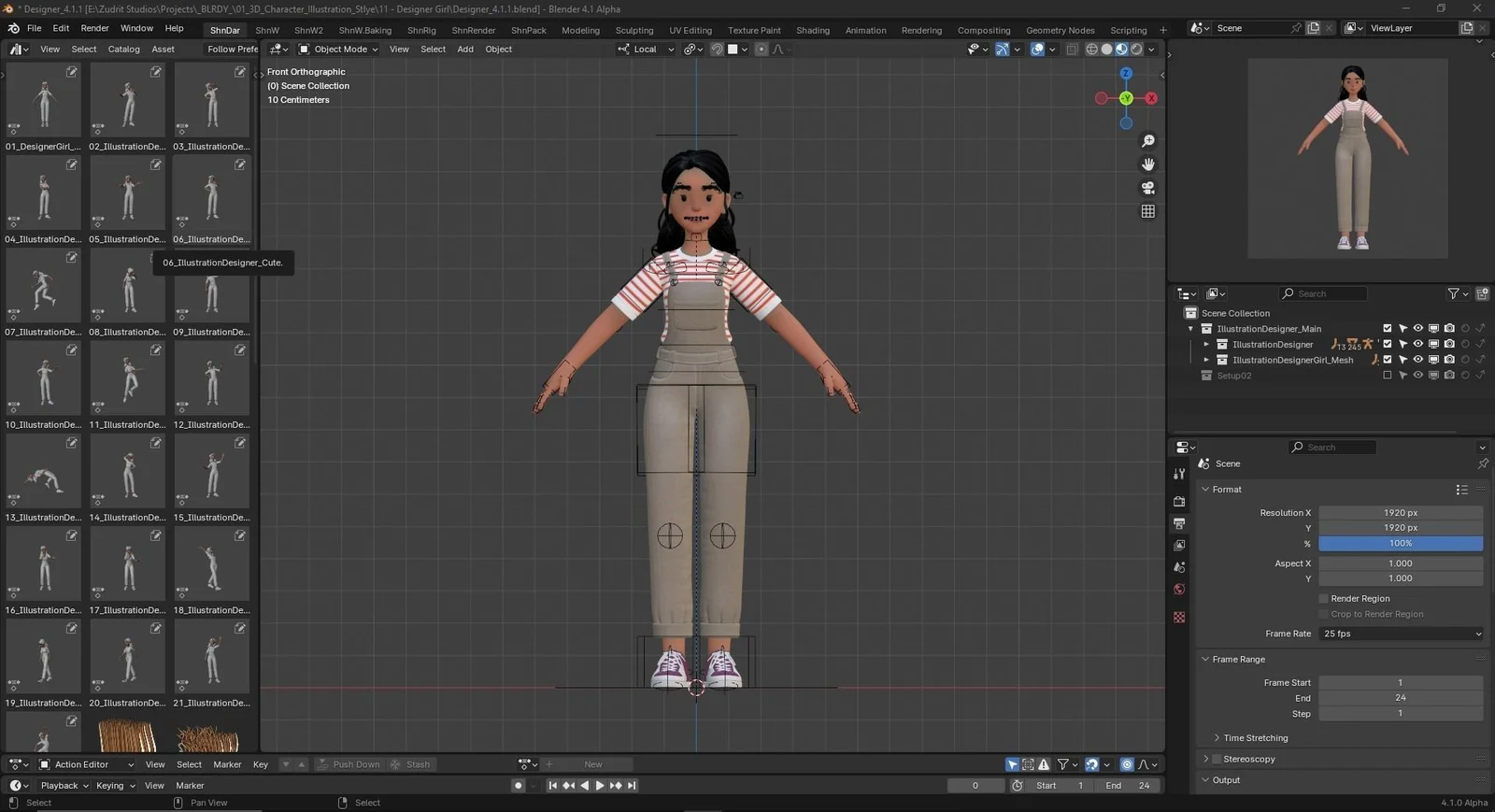Cartoon Designer Girl screenshot 5
