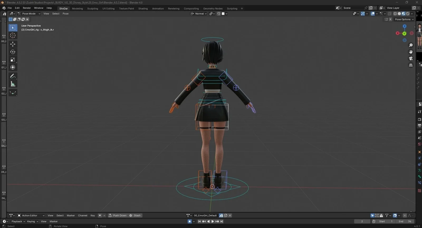 Cartoon Emo Goth K-Pop Girl screenshot 7