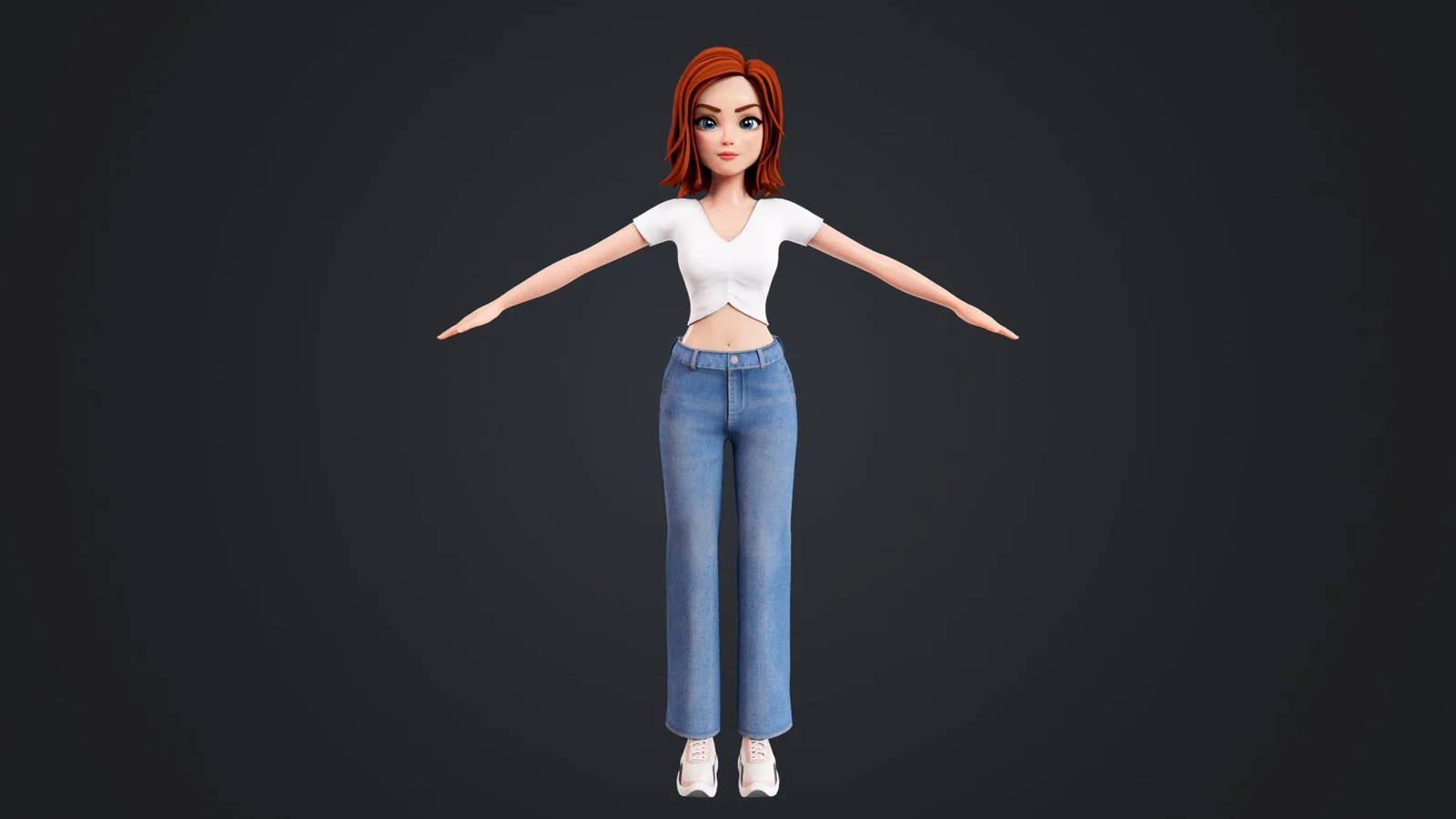 Cartoon Girl Rigged screenshot 2