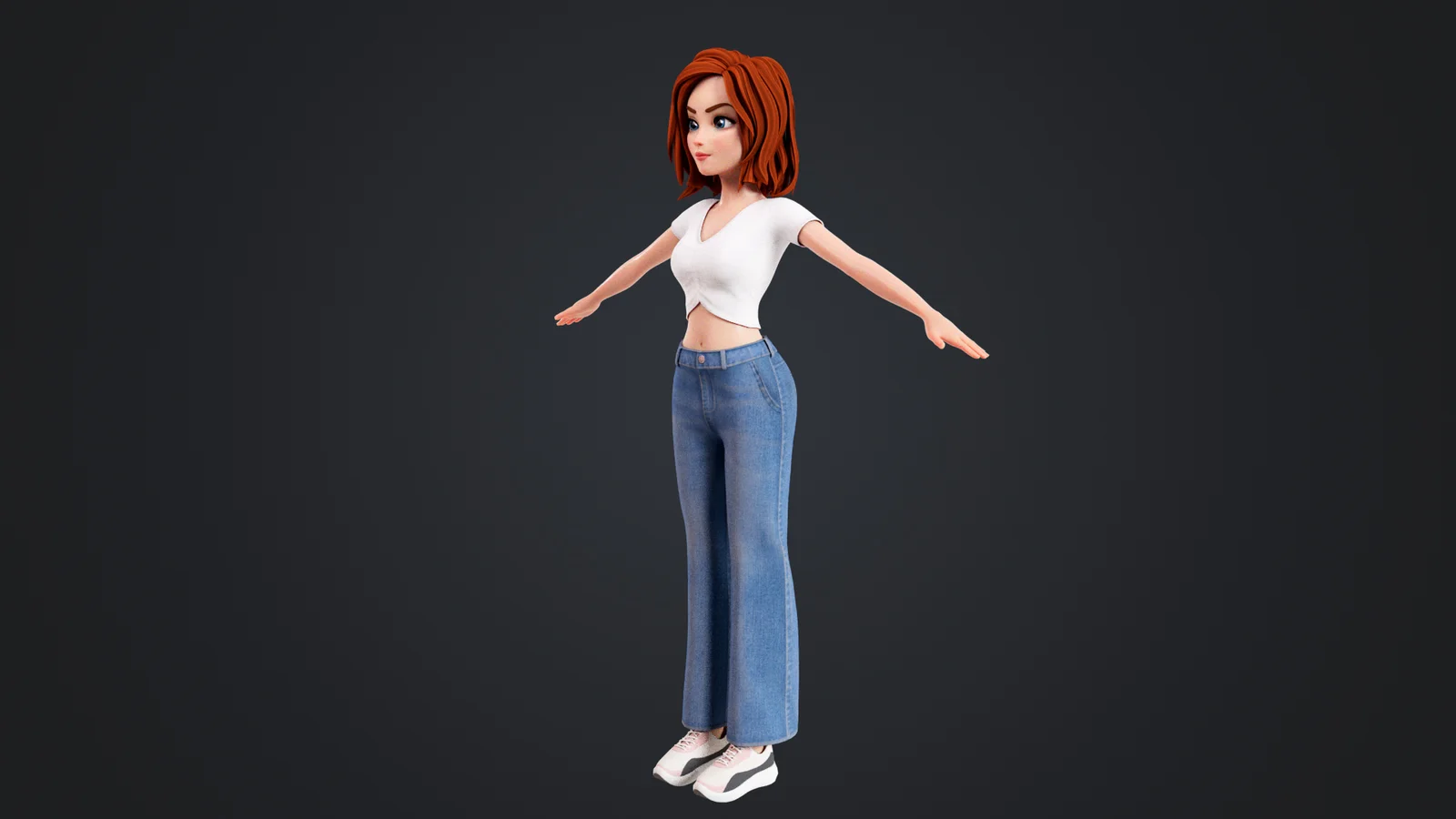 Cartoon Girl Rigged screenshot 3
