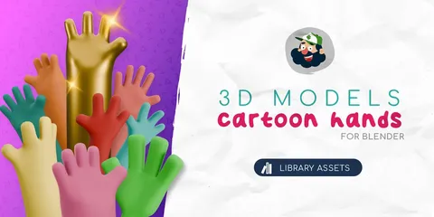 Cartoon Hands - Blender 3d models