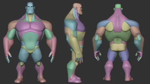 Cartoon Hero Blockout - Blender 3d models