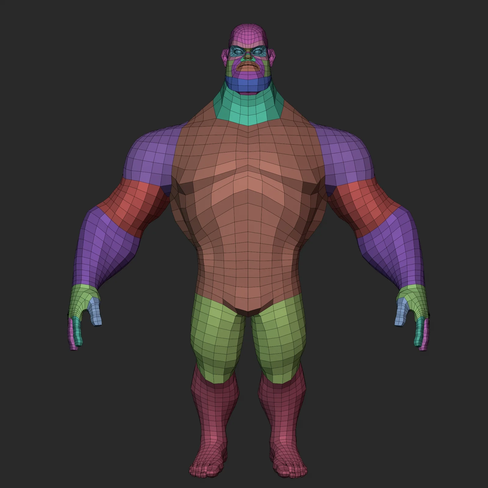 Cartoon Hero Lowpoly Basemesh screenshot 3