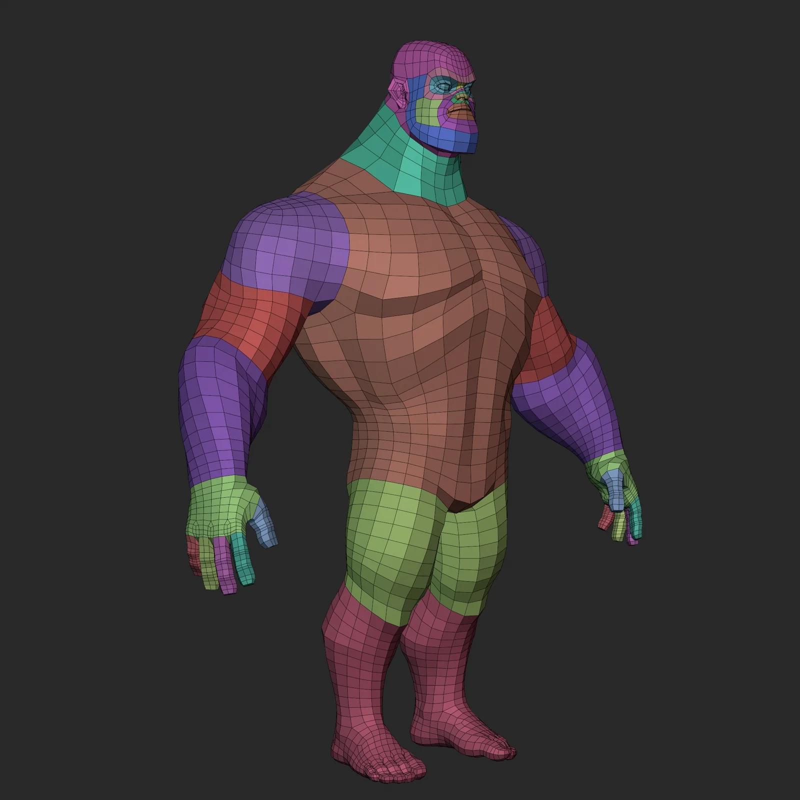 Cartoon Hero Lowpoly Basemesh screenshot 4
