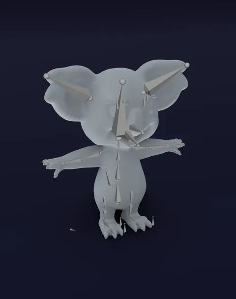 Cartoon Koala Rigged Base Mesh - Blender 3d models