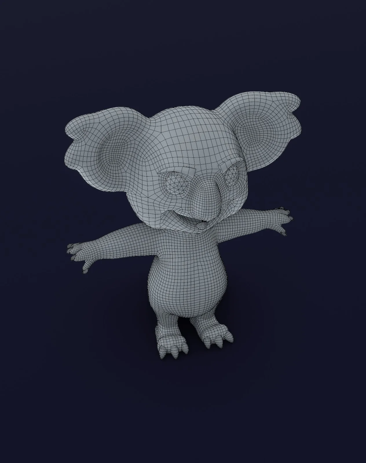 Cartoon Koala Rigged Base Mesh screenshot 2
