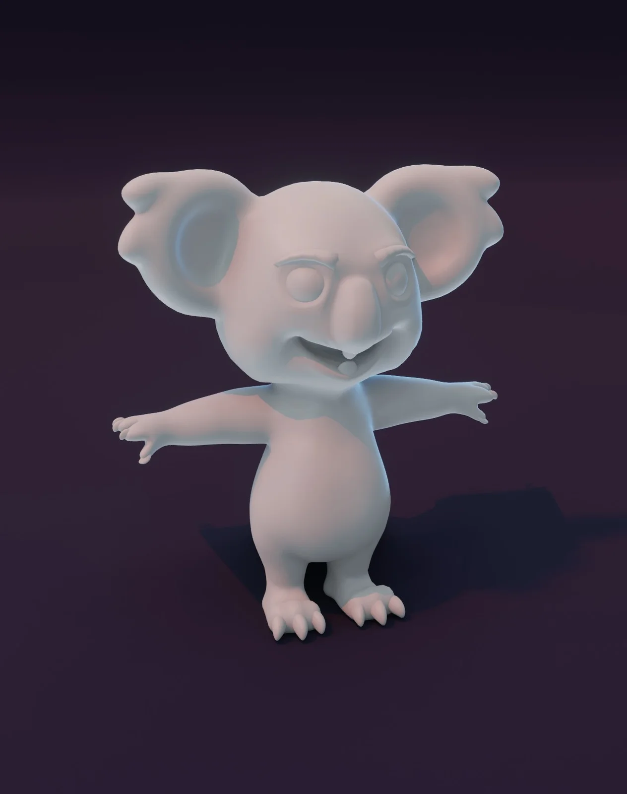 Cartoon Koala Rigged Base Mesh screenshot 4