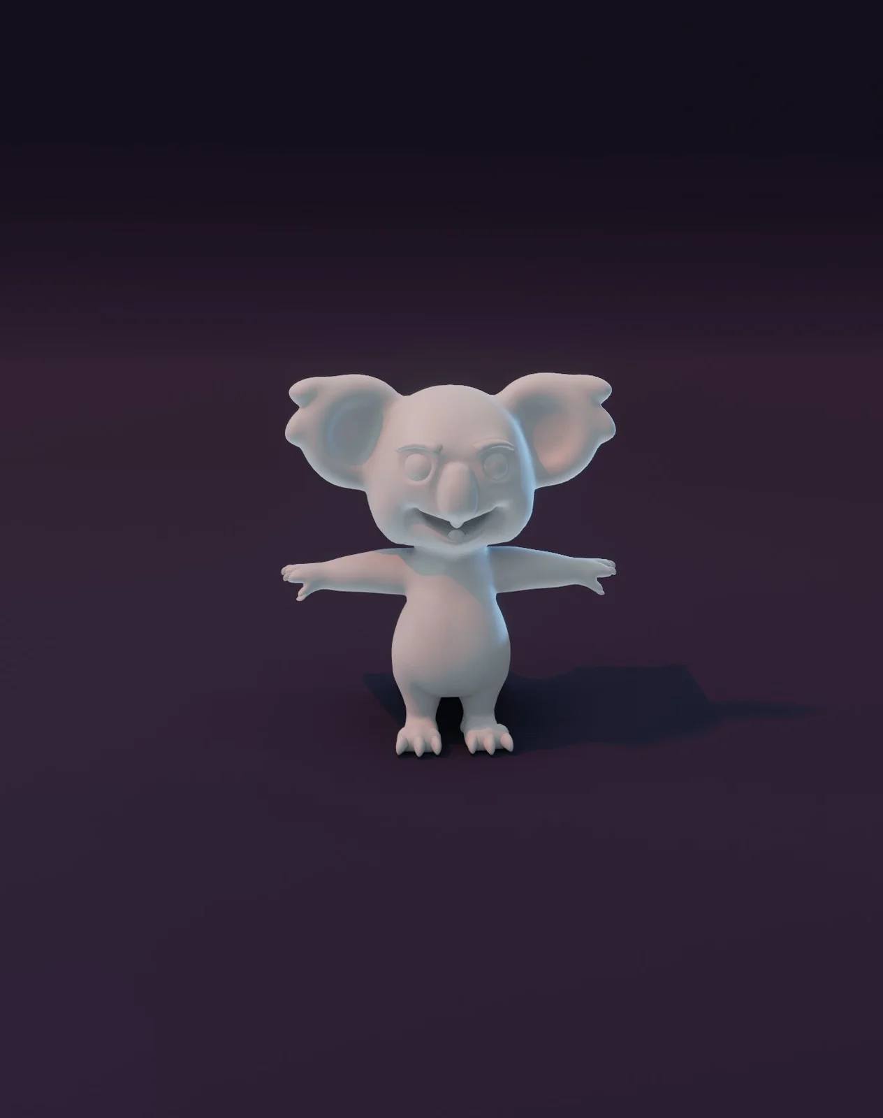 Cartoon Koala Rigged Base Mesh screenshot 5