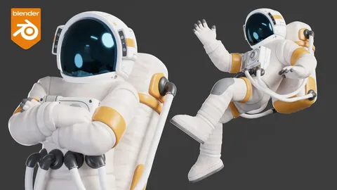 Cartoon Astronaut - Blender 3d models