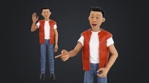 Cartoon Man - Blender 3d models