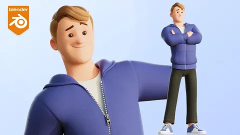 Cartoon Man Rigged - Blender 3d models