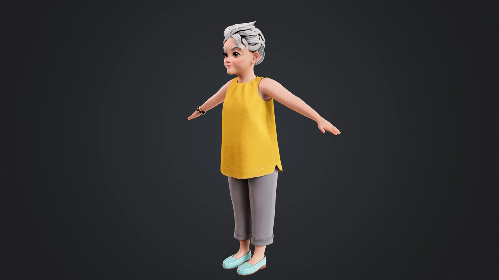 Cartoon Old Woman Rigged screenshot 3