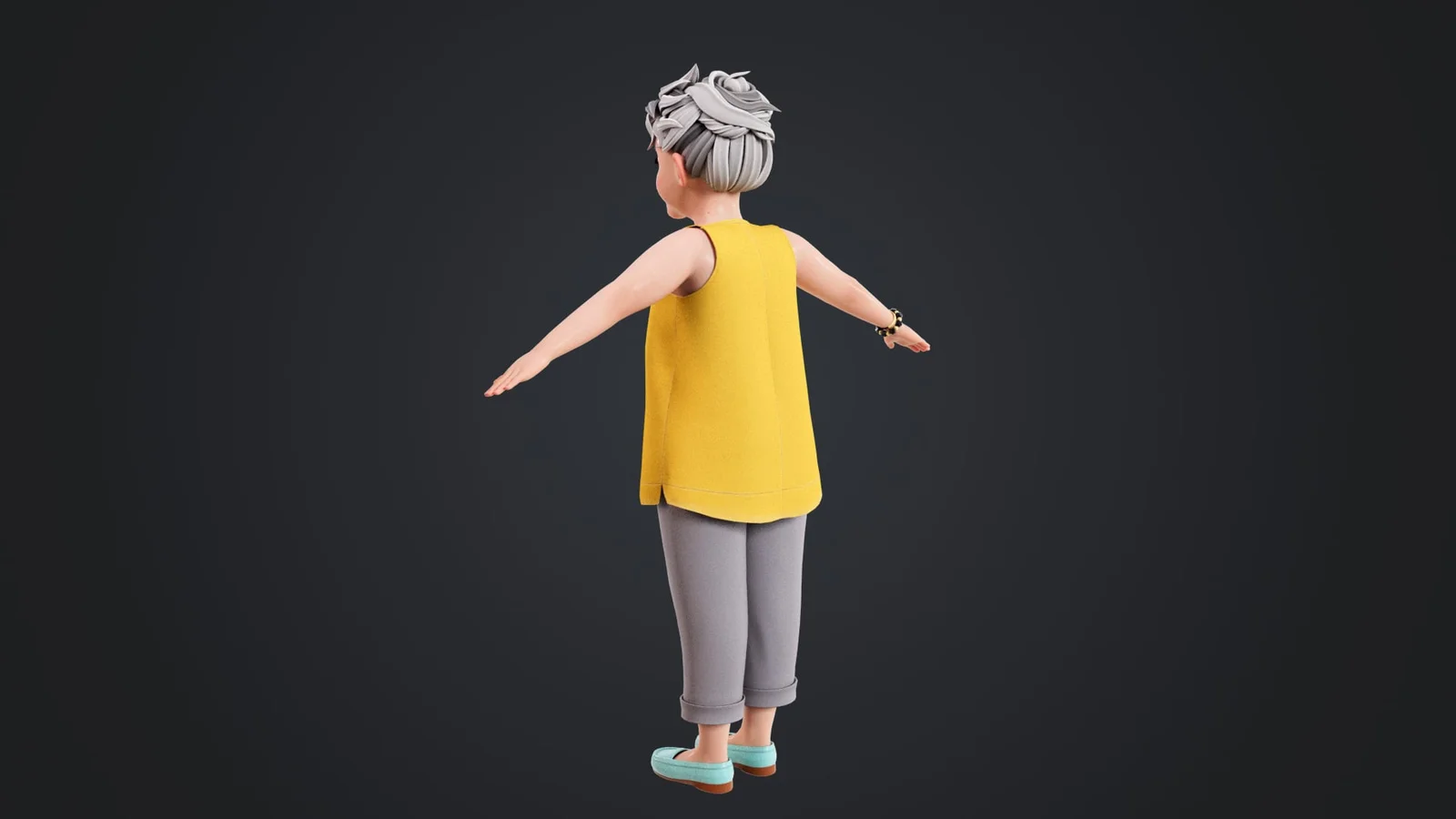 Cartoon Old Woman Rigged screenshot 4