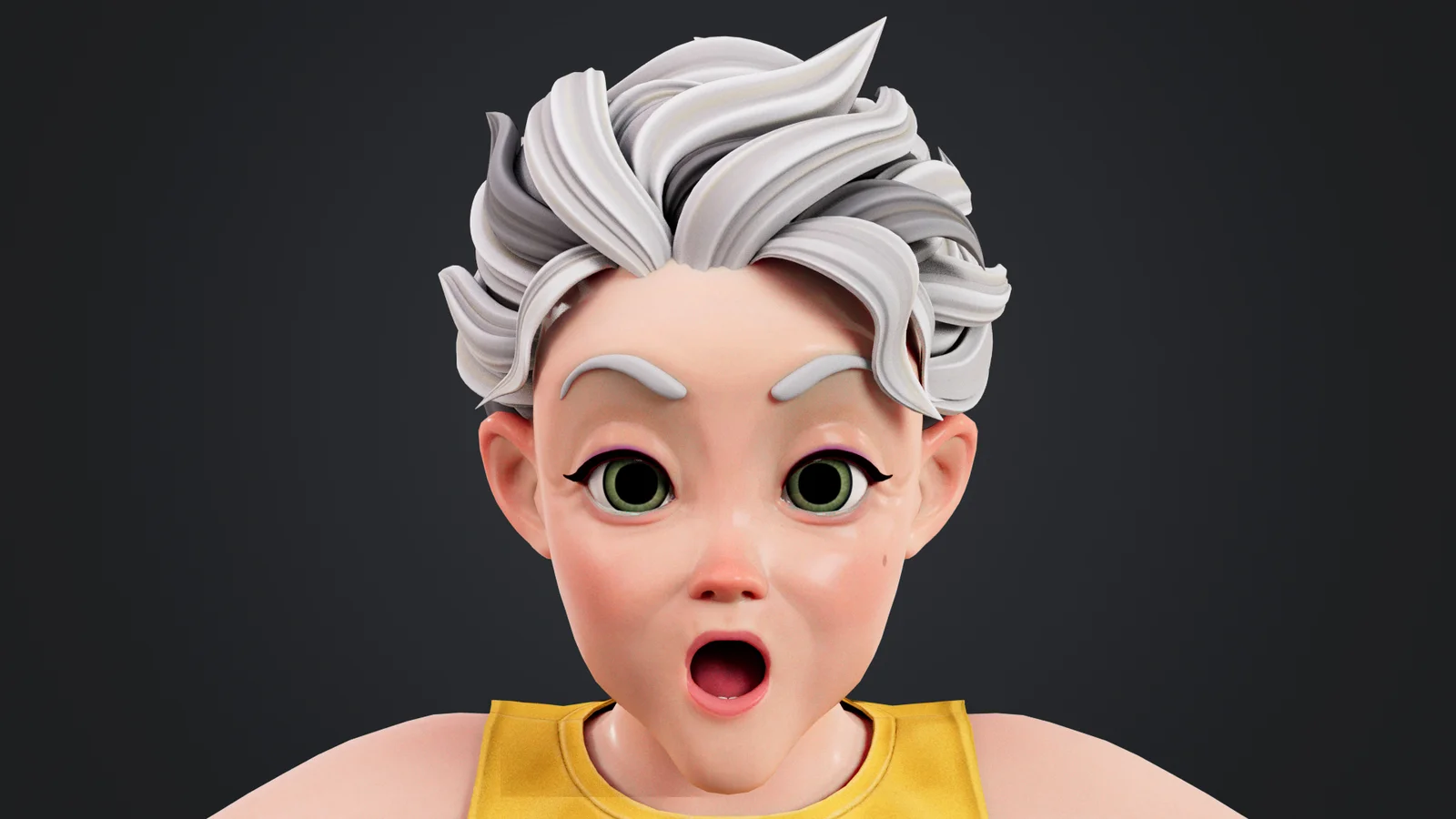Cartoon Old Woman Rigged screenshot 8