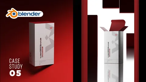 Case Study 05 Box Packaging - Blender scenes