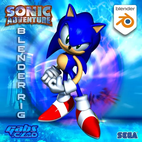 CGI Sonic Adventure Rig - Blender 3d models