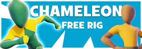 Chameleon Rig - Blender 3d models