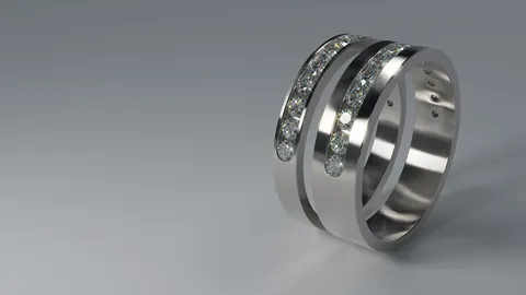 Channel Set Ring - Blender 3d models