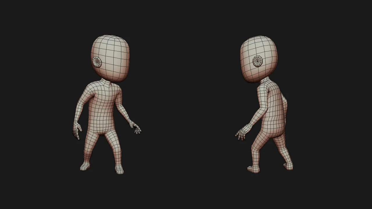 Male Boy Base Mesh screenshot 2