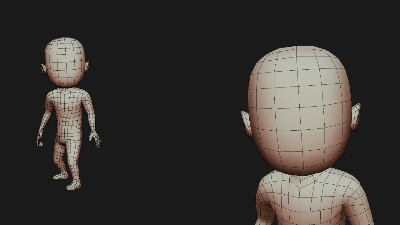 Male Boy Base Mesh screenshot 3