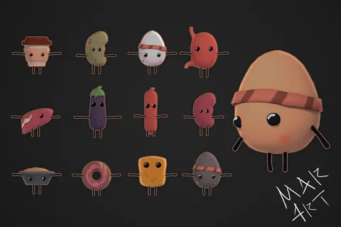 Fun Characters Pack - Blender 3d models