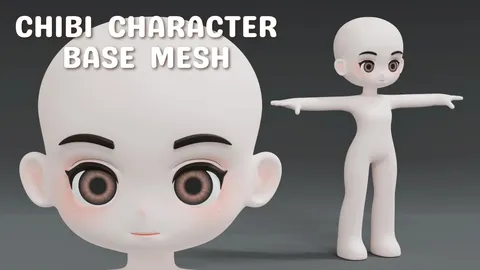 Chibi Character Base Mesh - Blender 3d models