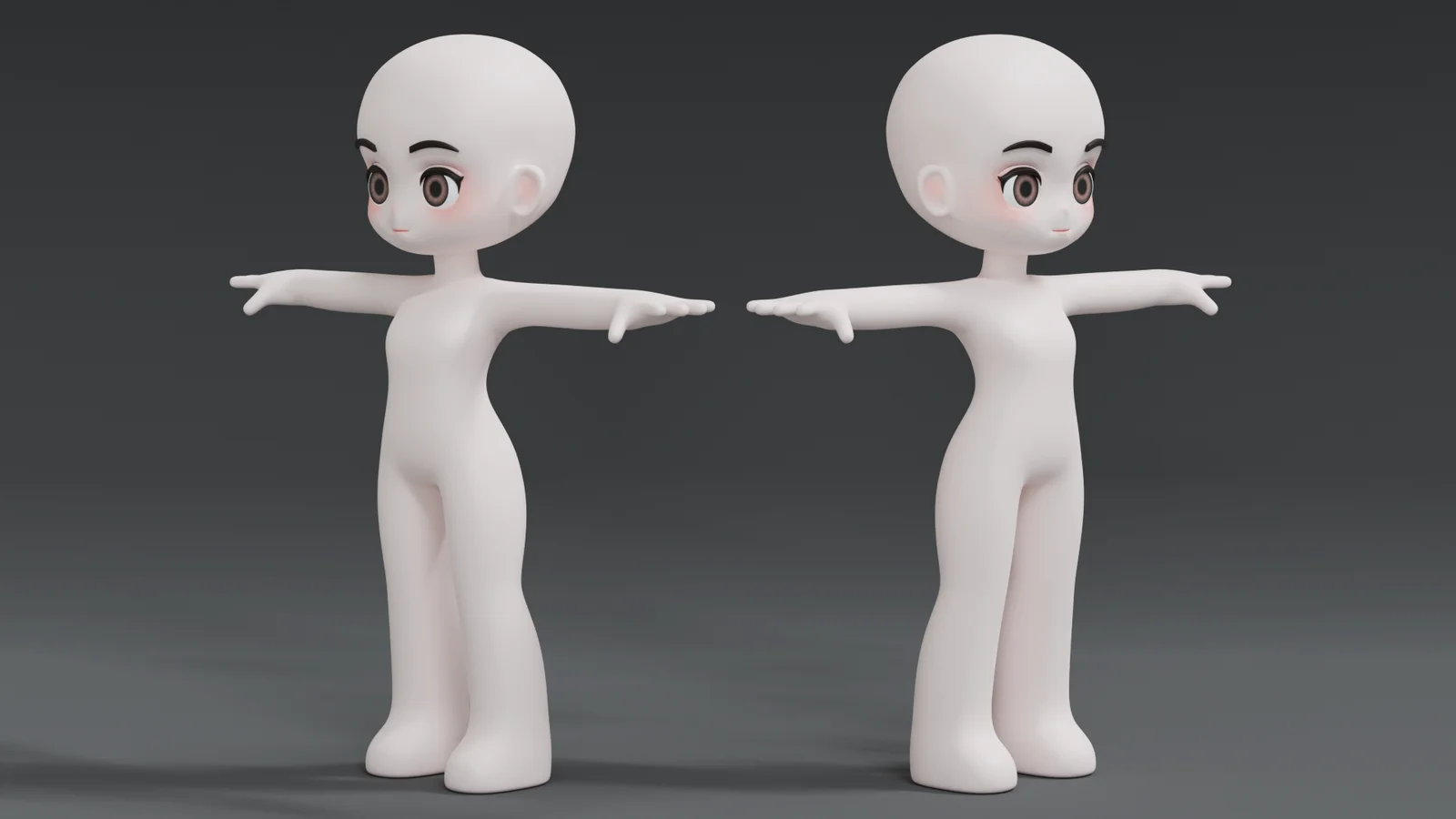 Chibi Character Base Mesh screenshot 3