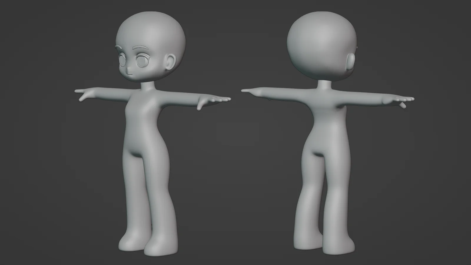 Chibi Character Base Mesh screenshot 6