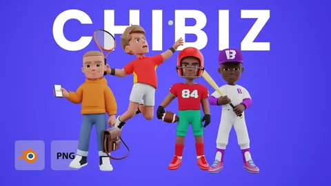Chibiz Modular Characters - Blender 3d models