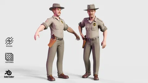 Chief Jim Hopper - Blender 3d models