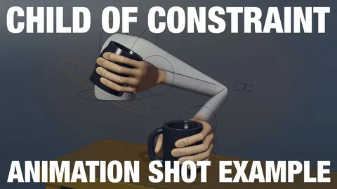 Child Of Constraint Shot Example - Blender tutorials & courses