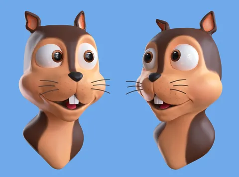 Stylized Chipmunk Sculpt - Blender 3d models