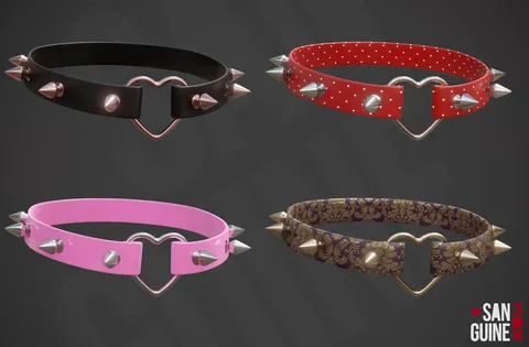 Choker Courtney - Blender 3d models