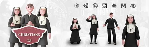 Christian Characters - Blender 3d models