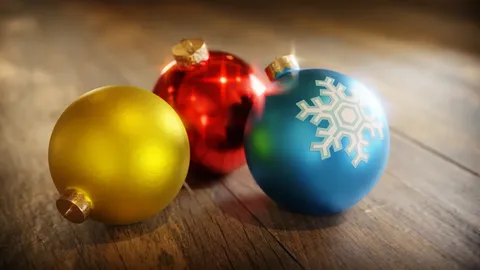 Christmas Ornaments Scene - Blender scenes