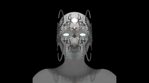Chrometype Mask Tutorial Assets - Blender tutorials & courses